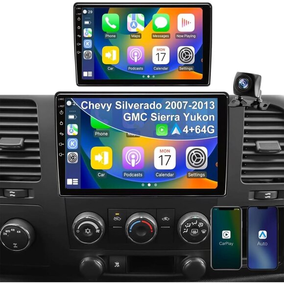 10" Touch Radio for 07-14 GMC/Chevy | Wireless CarPlay, Android Auto, GPS, & Cam - Picture 7 of 7